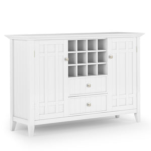 English Elm Bedford Sideboard Buffet With Wine Rack - Stylish White Storage Solution For Dining & Living Spaces B136P158487