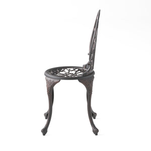 English Elm Charleston Cast Aluminum Outdoor Bistro Set Rust Resistant Copper Finish Patio Seating 50550.00COP
