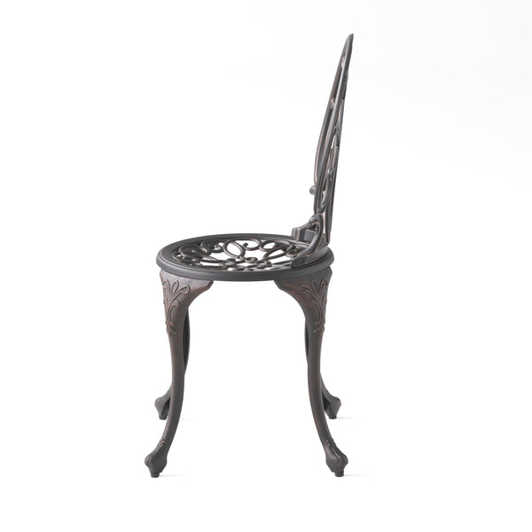 English Elm Charleston Cast Aluminum Outdoor Bistro Set Rust Resistant Copper Finish Patio Seating 50550.00COP