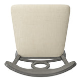 Homelegance By Top-Line Juliette Napoleon Back Counter Height Wood Swivel Chair Grey Rubberwood