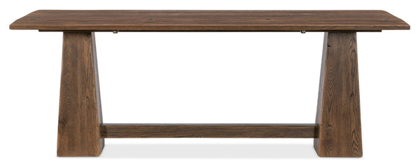 Hooker Furniture Driftwood Flip-Top Console Table With Buckboard Distressed Finish, Space-Saving Expandable Design Medium Wood 6820-85003-85