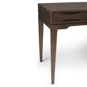 English Elm Harper Desk In Walnut Brown - Mid-Century Modern Design With Storage & Compact Workspace Solutions B136P158168