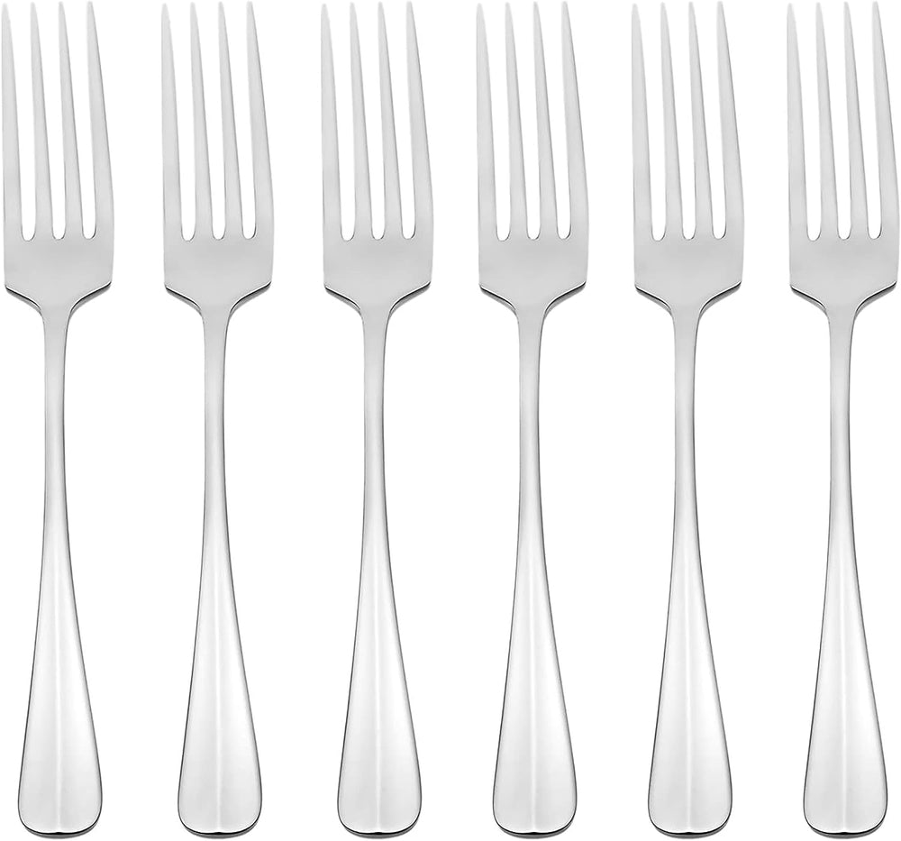 Lenox Oneida Savor Dinner Forks, Set of 6 Metallic, STAINLESS METAL B322006B