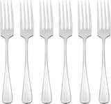 Oneida Savor Dinner Forks, 6-Piece Set with Mirror Finish, Stainless Steel - Durable & Stylish