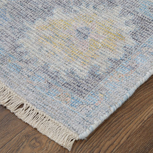 Feizy Rugs Caldwell Handwoven Wool & Viscose Area Rug – Transitional Bohemian Floral Design For Elegant Spaces Blue,Yellow,Orange Wool,Viscose 8798979fblumltf50