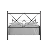 Homelegance By Top-Line Mila Double X Black Metal Bed Black Metal