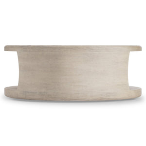 Bernhardt Bernhardt Lucerne Round Resin Cocktail Table with Wood Grain Texture and Casters 393014