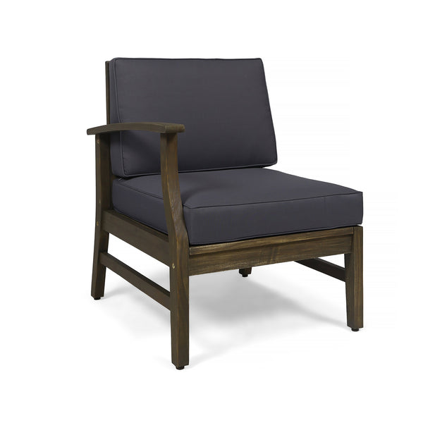 English Elm Perla Armless Accent Chair Tailored Low Profile Upholstered Seat for Living Room 58941.00L-M-RGDGRY-59098.00GRY