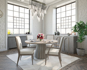 A.R.T. Furniture Set Of 2 - Vault Upholstered Side Chair - Elegant Mink Finish, Performance Fabric, Perfect For Modern Dining Spaces - Set Of 2 Gray Parawood Solids,Foam,Fabric 285206-2354