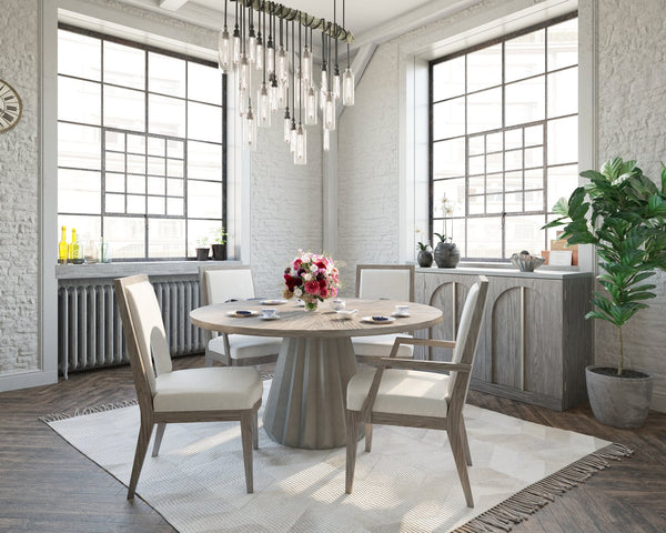 A.R.T. Furniture Set Of 2 - Vault Upholstered Side Chair - Elegant Mink Finish, Performance Fabric, Perfect For Modern Dining Spaces - Set Of 2 Gray Parawood Solids,Foam,Fabric 285206-2354