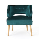 Christopher Knight Home® - Noble House - Mariposa Mid Century Teal Velvet Accent Chair