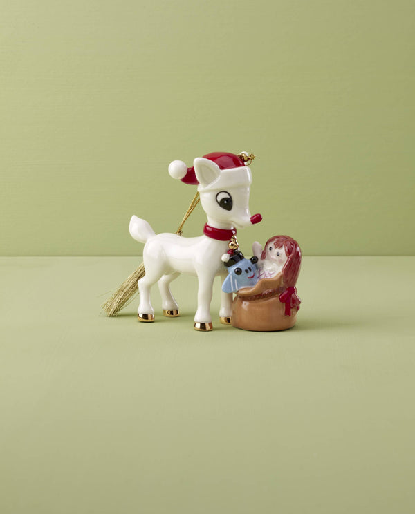 Lenox Rudolph Delivering Toys Ornament Multi, IVORY PORCELAIN 895781