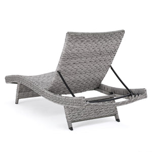 English Elm Christopher Knight Home® - Crete Wicker Chaise Lounge - Stylish, Adjustable Outdoor Seating For Patios, Pools & Coastal Retreats 58997.00MP2