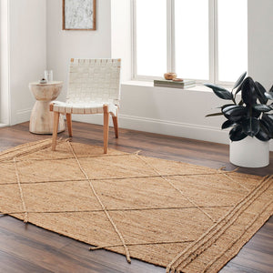 Livabliss Luci Handwoven Jute Flatweave Area Rug Natural Organic Texture for Entryways and Bedrooms Tan 2' x 3' UCI2301-23