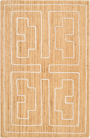 Livabliss Luci Handwoven Jute Area Rug Natural Low Pile Accent for Entryway or Bathroom Tan 8' x 10' UCI2302-810