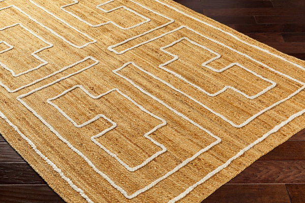 Livabliss Luci Handwoven Jute Area Rug Natural Low Pile Accent for Entryway or Bathroom Tan 8' x 10' UCI2302-810