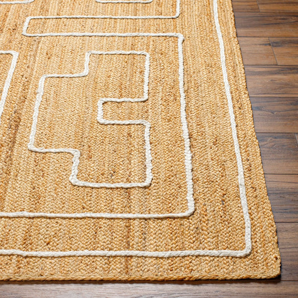 Livabliss Luci Handwoven Jute Area Rug Natural Low Pile Accent for Entryway or Bathroom Tan 8' x 10' UCI2302-810