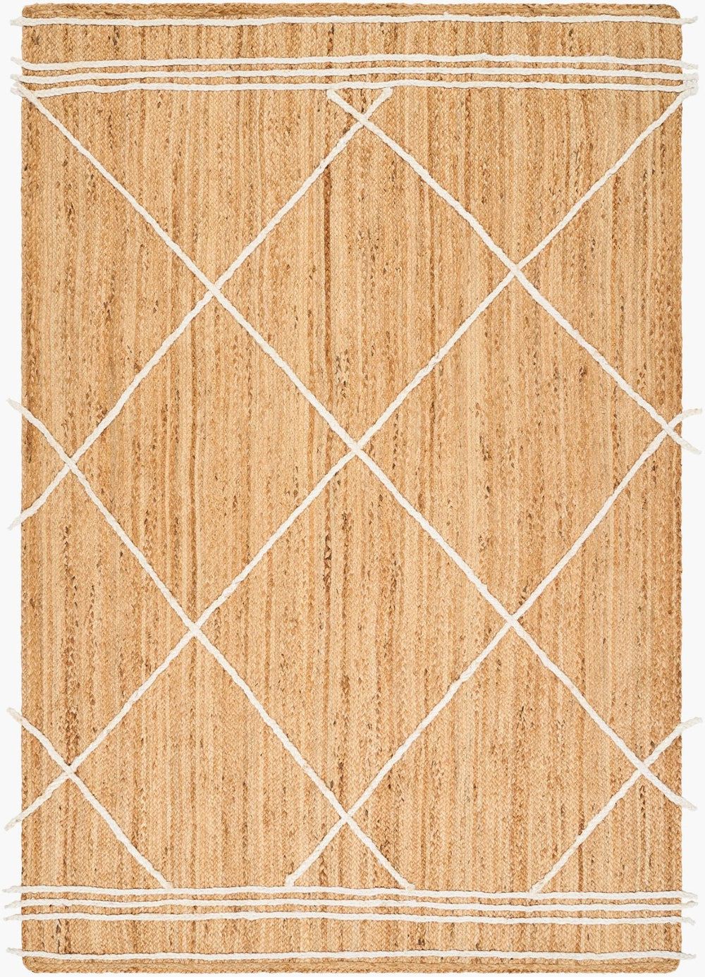 Livabliss Luci Handwoven Natural Jute Flatweave Area Rug Earthy Texture for Entryways and Boho Spaces Tan 5' x 7'6" UCI2303-576