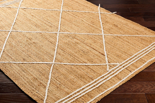 Livabliss Luci Handwoven Natural Jute Flatweave Area Rug Earthy Texture for Entryways and Boho Spaces Tan 2' x 3' UCI2303-23