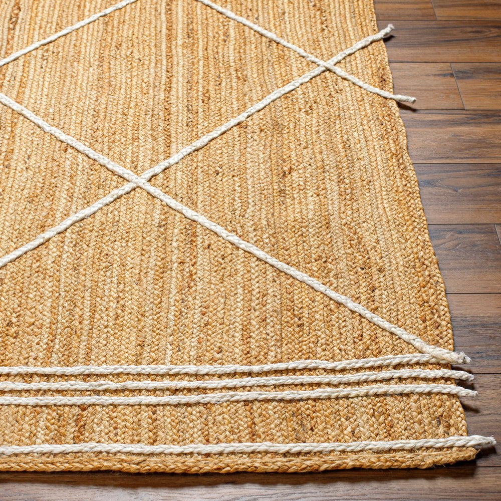 Livabliss Luci Handwoven Natural Jute Flatweave Area Rug Earthy Texture for Entryways and Boho Spaces Tan 5' x 7'6" UCI2303-576