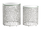 Reden Side Table Set (2-Piece) Silver 110153 Zuo Modern