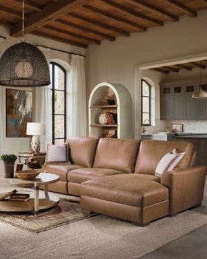 Hooker Furniture Optimus Power Reclining Sectional Top Grain Leather Contemporary Living Room Sofa SS925-3PC1-085-L