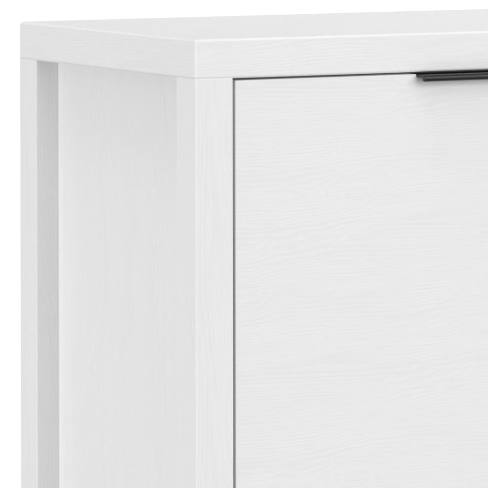 English Elm Hollander handcrafted solid wood sideboard buffet with 4 drawers, 2 doors & adjustable shelving, 54"W White B136P158685