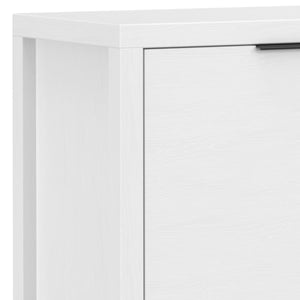 English Elm Hollander handcrafted solid wood sideboard buffet with 4 drawers, 2 doors & adjustable shelving, 54"W White B136P158685