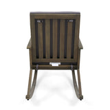 Christopher Knight Home® - Noble House - Gus Outdoor Acacia Wood Rocking Chair With Cushion