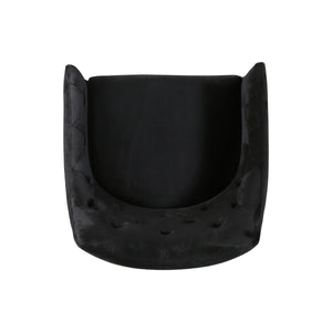 English Elm Christopher Knight Home® - CLUB Plush Altay Velvet Armchair with Gold Accents and Curved Modern Glam Design, Luxe Accent Seat Black 65362.00