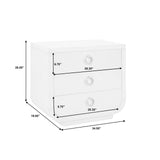 Brighton 3-Drawer Nightstand with USB Port White, North Star Finish P378140 Pulaski Furniture