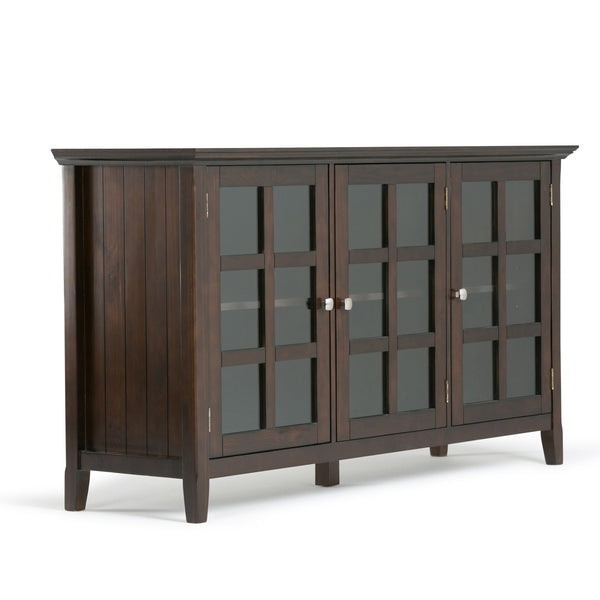 English Elm Acadian Wide Storage Cabinet – Handcrafted Solid Wood In Rich Brunette Brown For Timeless Elegance B136P159415
