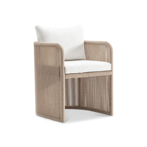 Bernhardt Bernhardt Trellis Twisted Rope Aluminum Outdoor Arm Chair with All-weather Pillow X12546