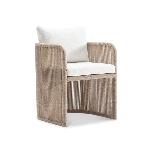 Bernhardt Bernhardt Trellis Twisted Rope Aluminum Outdoor Arm Chair with All-weather Pillow X12546