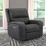 Parker House Parker Living Polaris - Slate Power Recliner Slate 100% Polyester (W) MPOL#812PH-SLA