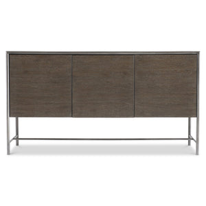 Bernhardt Bernhardt Outline Buffet With Wire-Brushed Oak, Textured Steel Frame, Soft-Close Drawers & Shelves 360135