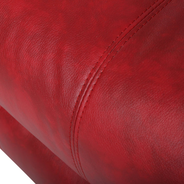 English Elm Christopher Knight Home® - Classic Glider Recliner with Luxurious PU Upholstery, Spacious Seat, Durable Frame, Ultimate Comfort Ox Blood Red 57412.00RED