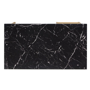 Homelegance By Top-Line Tosca Counter Height Metal Table Set with Faux Marble Top Gold Metal