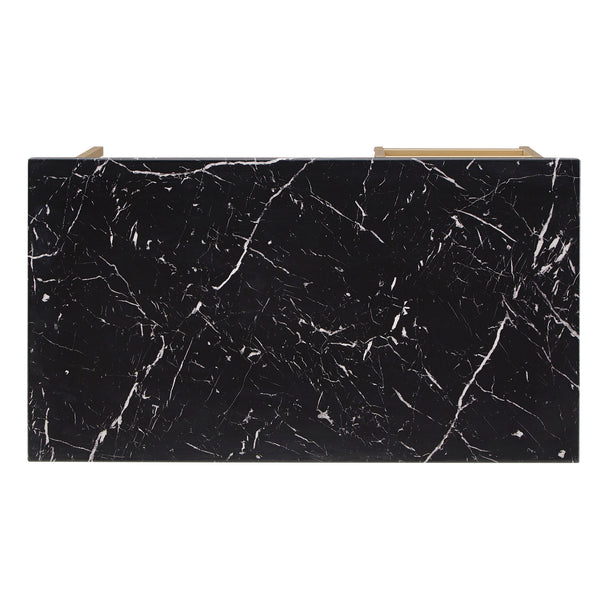 Homelegance By Top-Line Tosca Counter Height Metal Table Set with Faux Marble Top Gold Metal