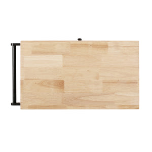 English Elm Christopher Knight Home® - Kitchen Island Cart with Solid Wood Top, 32" Wide Mobile Kitchen Cart with Cabinet, Drawer, Towel Rack on Locking Wheels 67754.00NATBLK