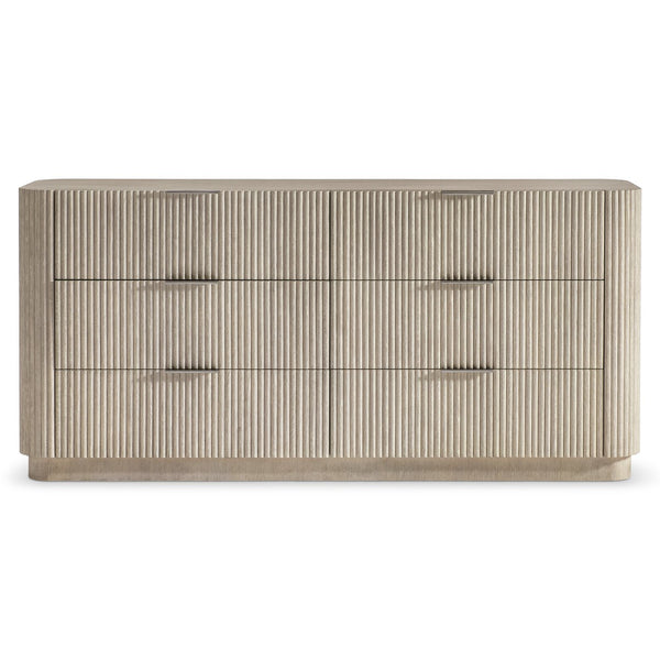 Bernhardt Bernhardt Lucerne Six Drawer Oak Dresser with Reeded Detail and Soft Close Storage 393050
