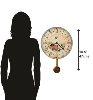 Hekman Furniture 620401 Savannah Botanical Vi Antique Wall Clock - Elegant Floral Design With Roman Numerals  Savannah Botanical Society Vi Wall Clock 620401