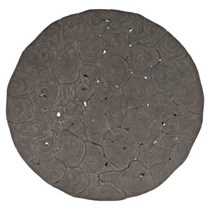 Bernhardt Bernhardt Carbonized Teak Madura Outdoor Dining Table — 60" Round Smoked Truffle Top, Metal Supports K1602