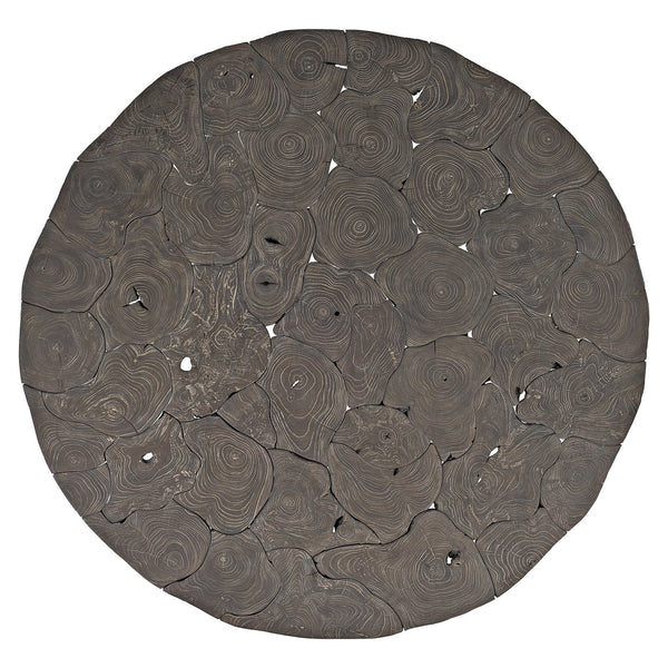 Bernhardt Bernhardt Carbonized Teak Madura Outdoor Dining Table — 60" Round Smoked Truffle Top, Metal Supports K1602