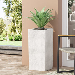 English Elm Mgo Tall Square Outdoor Planter Magnesium Oxide Build for Patio or Entryway Decor 73352.00
