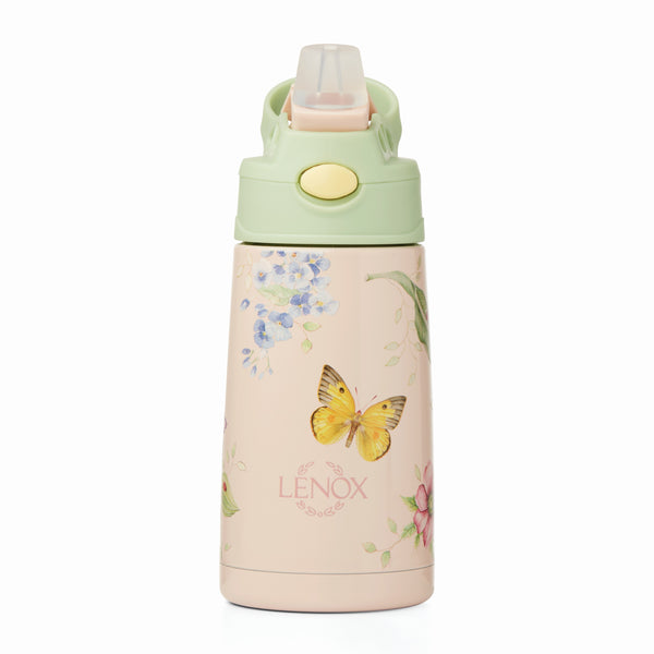 Lenox Butterfly Meadow Pink Stainless Steel Kids Water Bottle Pink, PINK METAL 895746