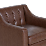 Christopher Knight Home® - Noble House - Deanna Contemporary Faux Leather Tufted Accent Chair