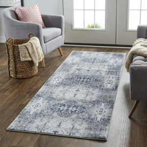 Feizy Rugs Gaspar Modern Bohemian Distressed Rug - Stunning Abstract Designs, Durable & Stain Resistant For Every Home Blue,Gray,Taupe Polypropylene,Polyester 7873834flblslgi1c
