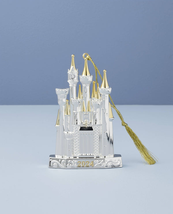 Lenox 2024 Silverplated Disney Castle Metal Ornament Metallic, SLVR PLATE METAL 895766