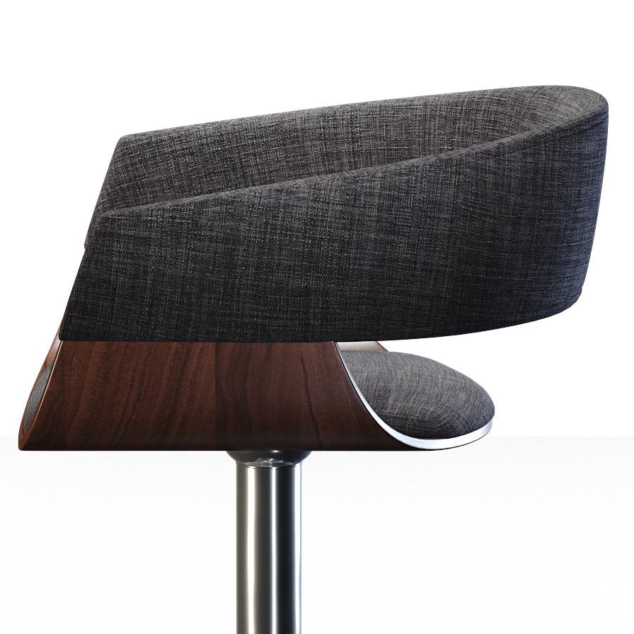 English Elm Lowell Adjustable Swivel Bar Stool - Modern Charcoal Grey, Comfort & Style For Any Space B136P158832